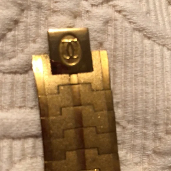 Men’s luxury VTG  Cartier argent Swiss rare Gold finish diamonds Watch - Picture 2 of 8